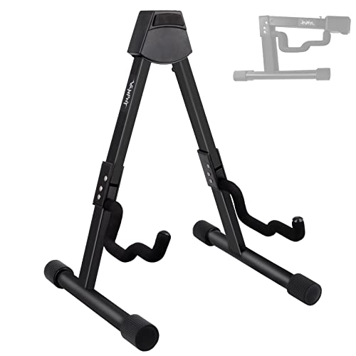 VANPHY Foldable Guitar Stand Folding A-Frame metal Acoustic Guitars Stand Adjustable Bass stand with...