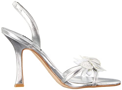Nine West Women's Idriv2 Heeled Sandal, Silver, 11 #TOP5