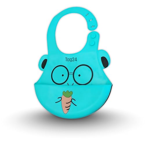 Image of Baby Bib for Feeding and Weaning Babies and Toddlers | Waterproof, Washable, Reusable | Adjustable Neckline with Buttons | Easy to Clean and Non-Messy Design
