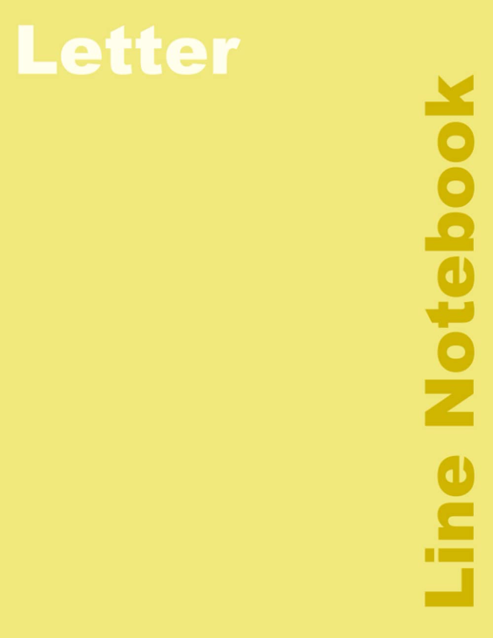 Letter size line notebook: lemon color