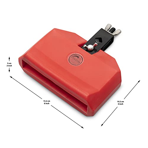 Tamstone Jam Block - Latin Jam Drum Block Mount - Latin Percussion Instrument - Clave, Gock, Gock, Tempo Blocks - Improved Wing Nut Attachment To Drum Set - With Egg Shaker #TOP1