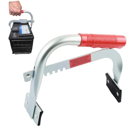 4.5 to 7.5 Inch Heavy Duty Car Battery Carrier with Non-Slip Grip Feet,Universal Battery Strap Tool for Top Post & Side Post Batteries,Durable Automotive Battery Strap Carry (Car Battery Carrier)
