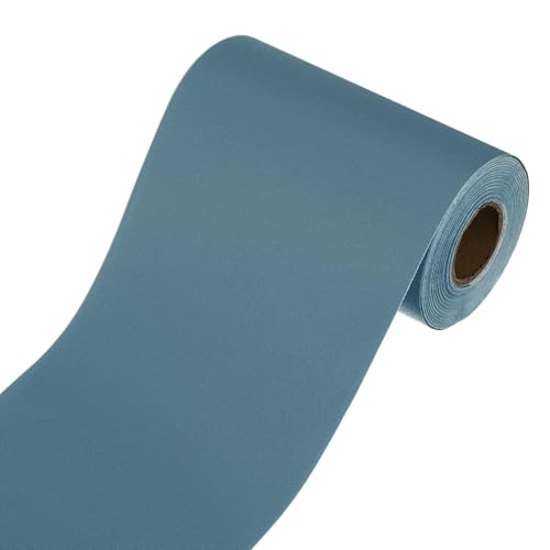 sourcing map Borde de papel pintado, bordes de papel tapiz para despegar y pegar, 3.9 x 393 pulgadas, cinta autoadhesiva para marco de espejo, para decoración de cocinas, dormitorios, baños, azul