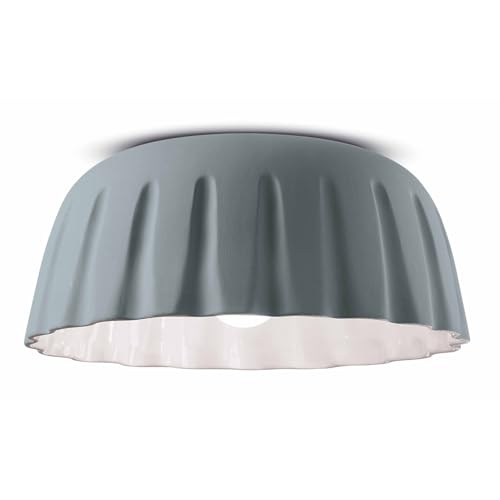 Plafonnier Decò Madame Gres C2572 gris toile, petit luminaire de plafond design en céramique