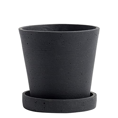 Hay - Blumentopf mit Untersetzer S, schwarz