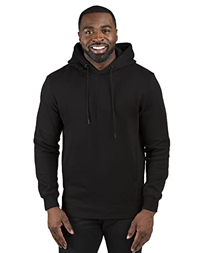 Threadfast Apparel Unisex Fleece Pullover Hooded Sweatshirt, Black, XX-Large