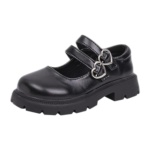 IWIHMIV School Shoes for Toddler Girls Mary Jane Shoes Girls Dress Shoes Mary Jane Shoes for Girls Flower Flat Shoes