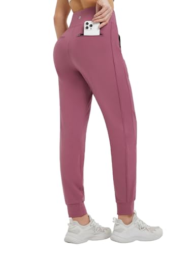baleaf Women's Fleece Lined Joggers Pants Winter Warm Water Resistant Running Hiking Thermal Sweatpants Zipper Pockets
