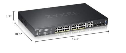 Image of ZyXEL 24-Port Gigabit Ethernet Layer 2 Managed PoE+ Switch with 375 Watt Budget and 4 Gigabit Combo Ports and Hybrid Cloud Mode [GS2220-28HP]