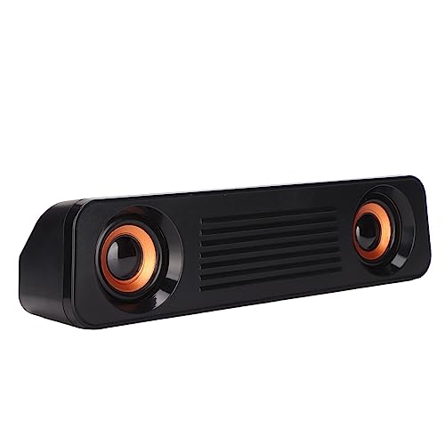 Xiuganpo Altavoz Compacto con Cable, Subwoofer Estéreo de Alta Fidelidad, Altavoz Largo Alimentado por USB para TV Computadora, Soporte Firme en el Escritorio, Calidad de Sonido Envolvente de 360°