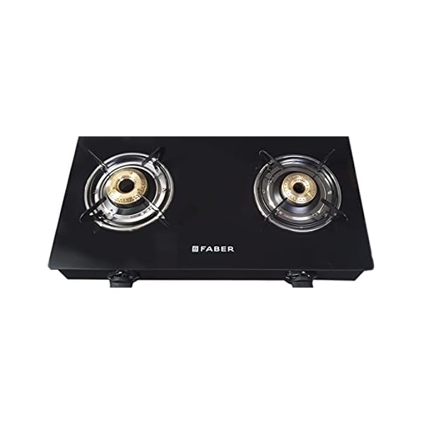 Faber Model Hob Cooktop Shine 200 CT Gas Stove 2 Burner Glass Cooktop (Cooktop Shine 200 CT