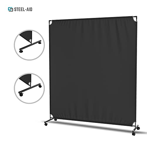 Steel-Aid Room Divider | Freestanding Office Wall Partition With Blackout Screen,, Restaurant, School, Church, Classroom, Dorm Room, Kids Room, Freestanding #TOP1