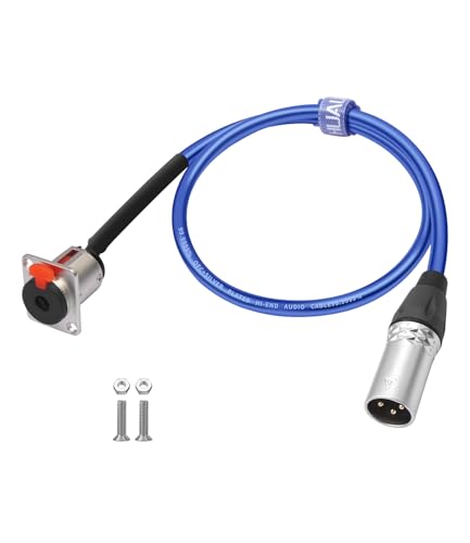 Cable audio Jack 6.35mm a XLR macho 0.6 m HUALEU miniatura 1