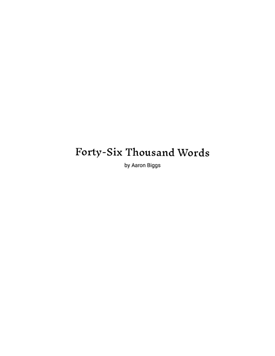 Forty-Six Thousand Words: The SM Writings