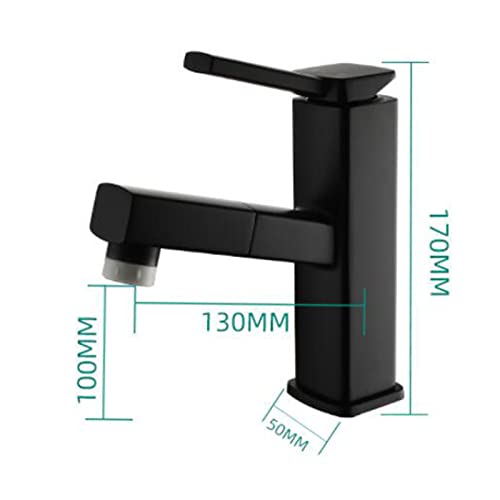 Robinet de lavabo extractible résistant en laiton pour laver facilement la vasque - 3