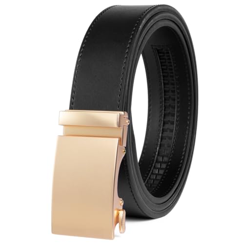 Founders & C Ratchet Belts for Men-Black/Brown Belt Leather 1 3/8