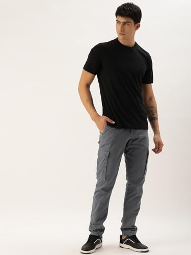 Image of IVOC Men MID-Rise Slim FIT Multi-Pockets 100% Cotton Cargo Pants