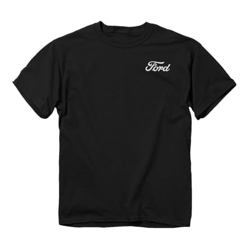 Ford Short Sleeve T-Shirt, Black | Camo Flag, Logo Design | 100% Cotton2
