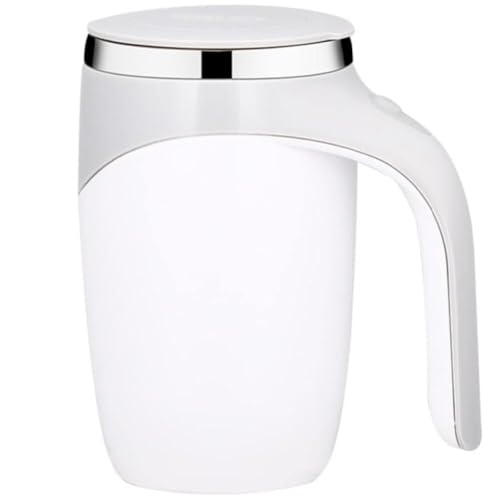 Image of Zentro Travel Coffee Mug Leak Proof -380 ML One Click Lid Stainless Steel Coffee Cup for Car, Office & Daily Commute with Secure Lock & Easy Clean Design (Self Stirring Coffee Mug)