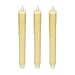 yoyufer Shiop Flameless Taper 3 Pack LED Real Plastic Candles Operated with Timer Dripping Wax Shape 10 Inch (Ivory) [No Included Battery]