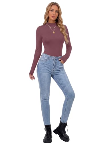 Image of OPOIPIN Women's Long Sleeve Basic Bodysuit