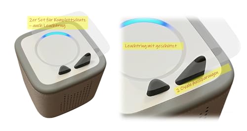 Fräulein Lotti - 2 Transparente Schutzfolien - einteilig - als Zubehör für die Toniebox 2 - Transparent | Selbstklebend |Passgenau