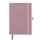 BEZEND 18-Monate Kalender 2026 2027 A5 Terminplaner (Juli 26-Dez 27), Wochenplaner 1 Woche 2 Seiten mit 2 Spalten, BuchKalender 26/27 Hardcover, Rosa