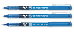 Pilot V5 Hi-Tecpoint Blue 0.5tip Rollerball Pen [1 Pen]
