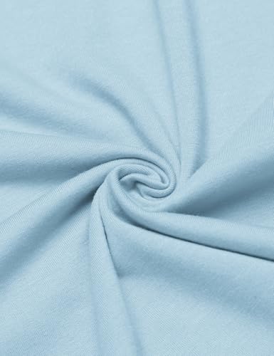COOFANDY Masculino Camisa De Beisebol Com Botões, Camiseta Hipster Hip Hop Ss Azul Claro