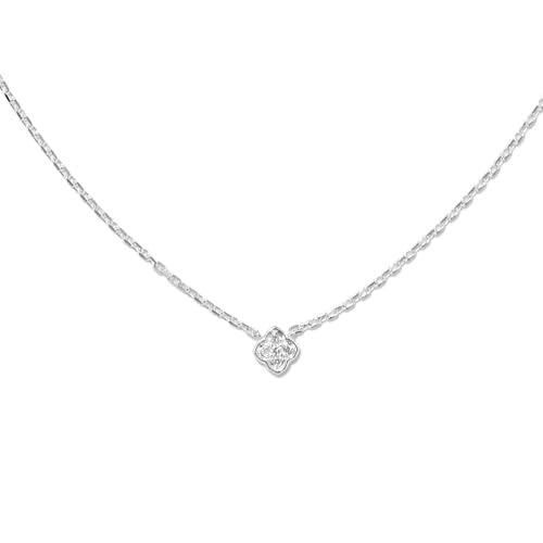 Kendra Scott Tiny Dira White Diamond Pendant Necklace in Sterling Silver