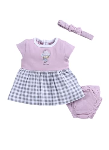 Image of Smart Baby Cotton Frock Set for Baby Girls - Soft Interlock Cotton
