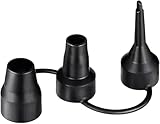 Luftpumpen-Ersatzdüsen, schwarze Luftpumpen-Düsenkopf für aufblasbare Gegenstände, Inflator-Adapter-Zubehör für Teilluftbett, Luftmatratze, Kunststoff-Inflator-Adapter-Zubehör