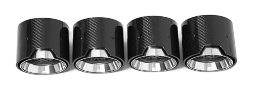 Silenciador de escape de fibra de carbono mate para M2 M3 M4 M5 M6 boquilla de 70 mm 4 unidades
