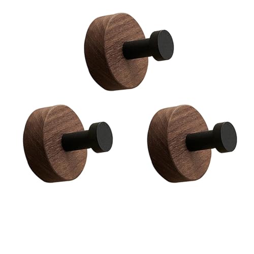 ZHSOAO Perchero de madera nogal sin perforación