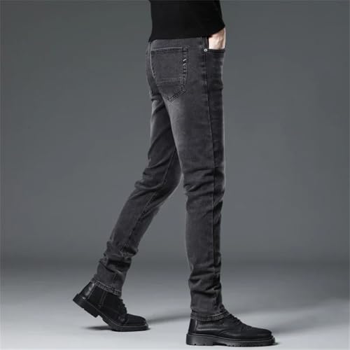 Men's Denim Pants Slim Stretch Streetwear Korean Vintage Casual Jeans4
