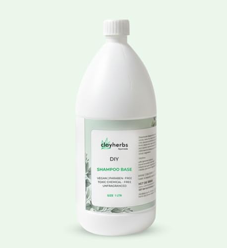 Image of 1 Ltr Herbal Green Shampoo Base - Sulfate & Paraben Free DIY Hair Cleanser - Light Green Botanical Formula with Aloe Vera & Neem Extracts - 1000ml Gentle Liquid Soap Base for All Hair Types