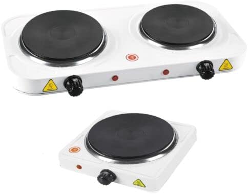 STOREX Electric Hot Plate Single Portable Kitchen Table Top Cooker Hob Hot Plates Stove 1500W White New (Single Hot Plate)