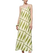 URBAN REVIVO Women's Striped Midi Dress - Summer V Neck Short Sleeve Knit With Side Slit