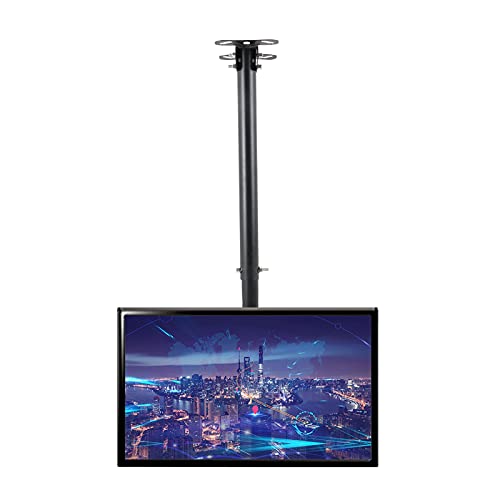 XXYYA Supporto da Soffitto per TV Inclinabile E Girevole, Adatto alla Maggior Parte dei Televisori A Schermo Piatto LCD da 14-32 Pollici, Ribaltabile di 30°, può Essere Montato A Soffitto
