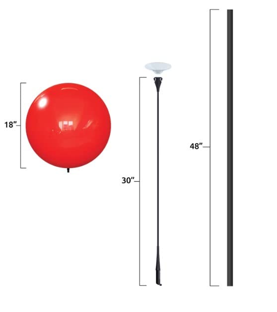 DuraBalloon - Weatherproof Reusable Balloon Long Pole Kit - Helium Free Plastic Outdoor Balloons