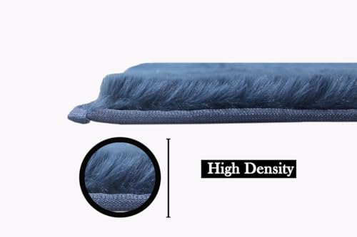 Image of Rabbit Fur Area Rug 6x8 Ft | Super Soft Plush Carpet with Anti-Slip Backing | Washable Luxury Rug for Bedroom, Living Room & Home Decor