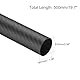 QUARKZMAN 4 Stück Kohlefaserrohr 25 x 27 x 500mm Matte Oberflächenstange 3K Rollenwickel Kohlefaser Rundrohr für RC Flugzeug Multicopter