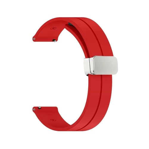 MEVMEVGNLN Fit For Samsung For Galaxy Watch 4/5 Pro/Classic/Gear S3/Fit For Active 2 �X�|�[�c�V���R���}�O�l�b�g�o�b�N���ɓK������X�g���b�v(Red,20MM)