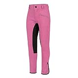 Reissverschlußtasche MS-Trachten Kinder Reithose pink Vollbesatz schwarz (pink, 134)