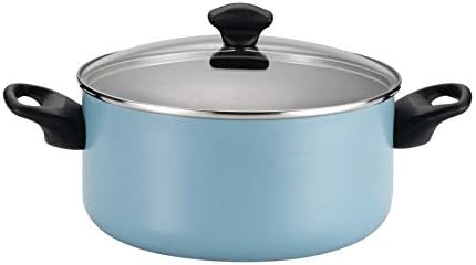 Pemberly Row Dishwasher Safe Nonstick 15 Piece Cookware Set in Aqua
