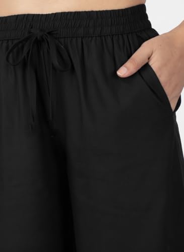 Image of Moirai Super Soft Viscose Rayon Palazzo Pants for Women Relaxed & Regular Fit Solid Palazzo for Women & Girls Casual Ethnic Wear