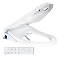 SmartWhale Electric Bidet Toilet Seat, Elongated Heated Toilet Seat with Instant Warm Water & Dryer, Smart Bidet Warmer, Feminine & Front Rear Wash, Wireless Remote, Self-Clean Nozzle, Slow Close Lid