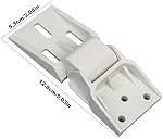 Generic 2pcs Charnière de congélateur à poitrine, petite charnière de congélateur, 3 Trous, blanc, ABS, Peint, Mont de surface