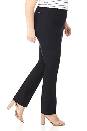 Rekucci Curvy Woman Plus Size Modern Straight Leg Pant w/Tummy Control2