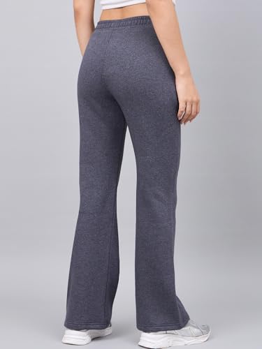Image of 98 Degree North Women Flared Fleece Track Pants-GL1315-ALMOND